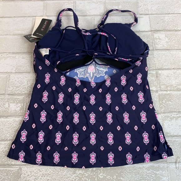 Island Escape Jetset Push-Up Tankini Top, Paisley - Picture 4 of 7